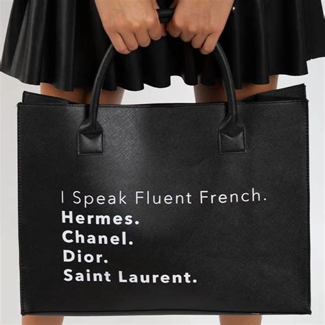 Wholesale i speak fluent french bag for your store 